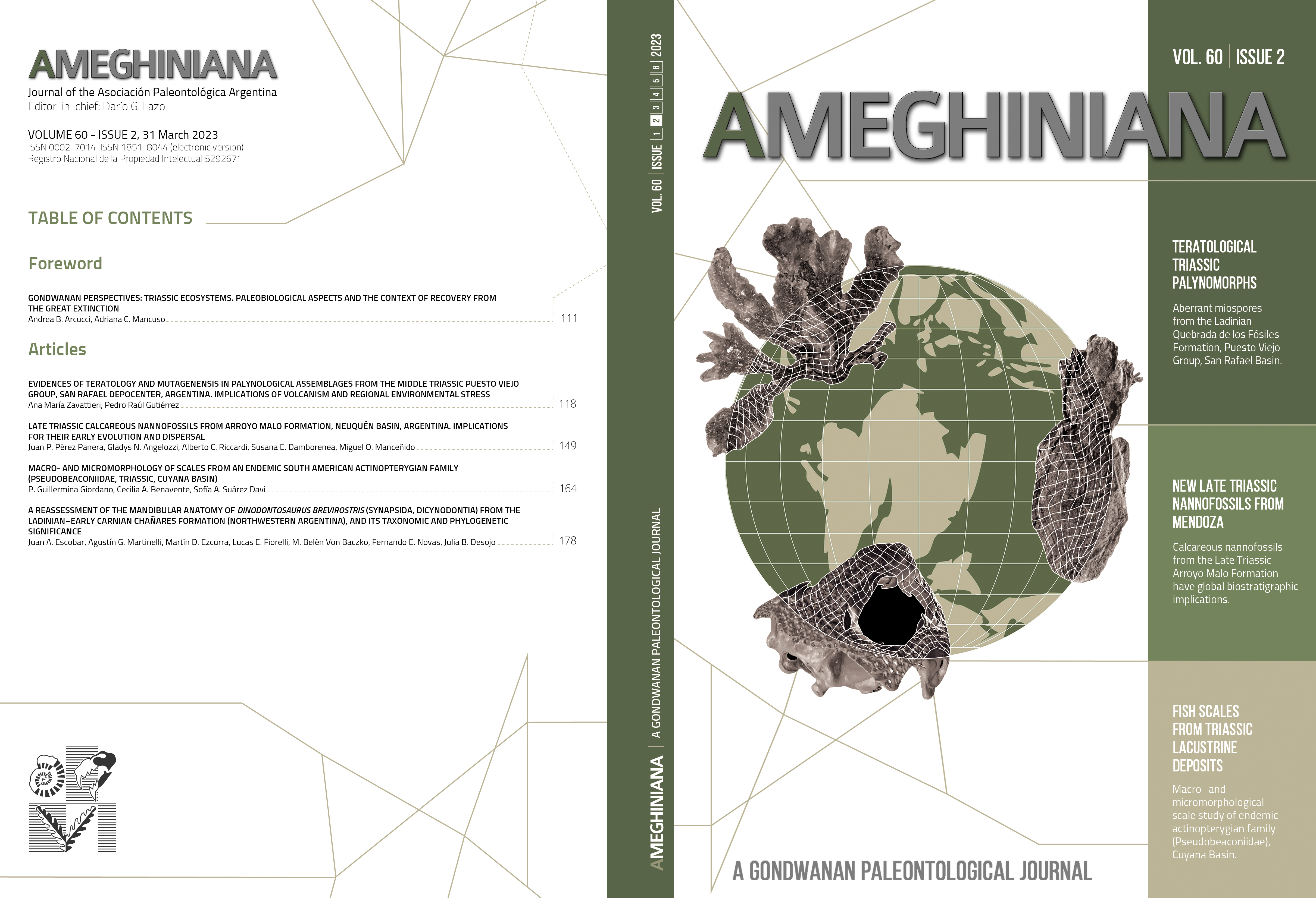 View Vol. 60 No. 2 (2023): Gondwanan Perspectives: Triassic ecosystems